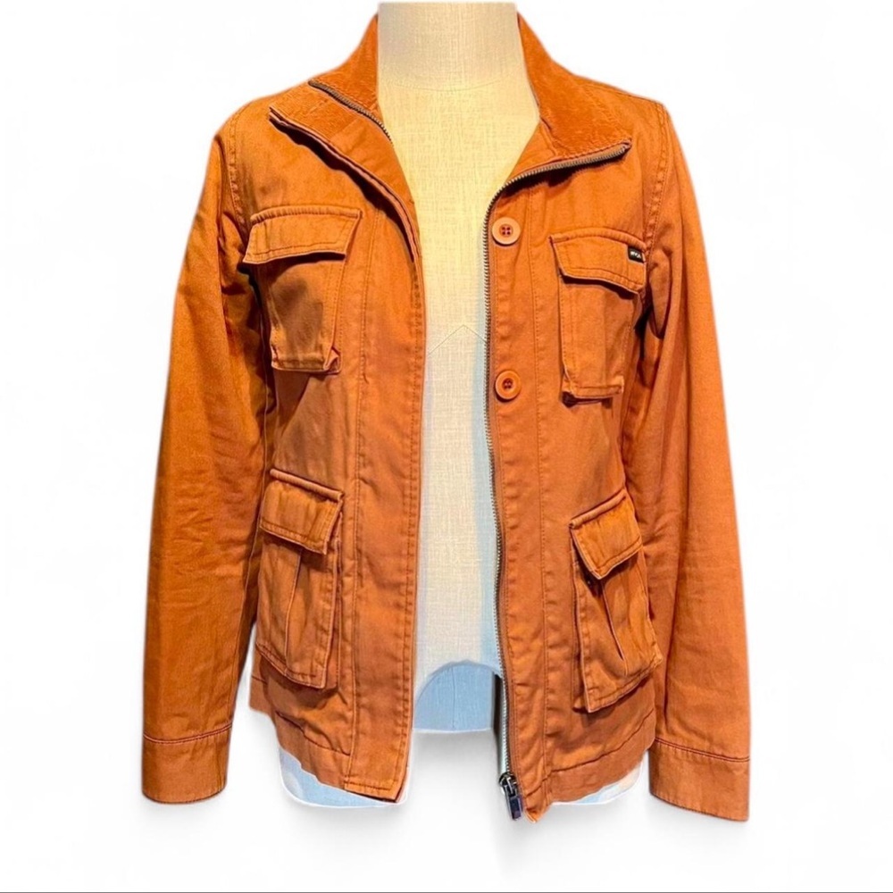 🧡RVCA Women's Utility Jacket in Orange/Rust 🧡